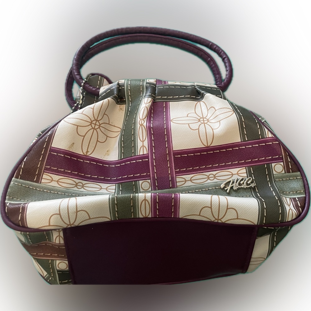 Stylish HCChand bag Purple and Green Women's Bag with mini matching  coin purse